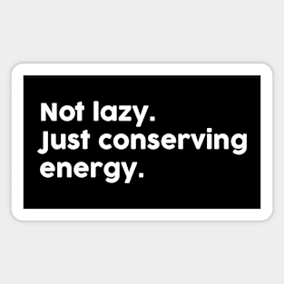 Not Lazy Just Conserving Energy Magnet